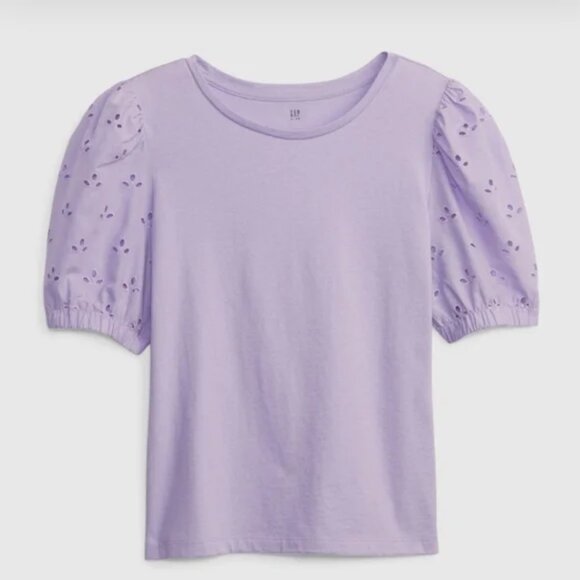 GAP Other - Gap Girls Eyelet Puff Sleeve Top size L (10)